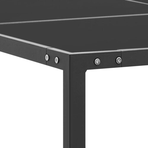 Garden Table Anthracite 130x130x72cm Steel Glass - Image 3