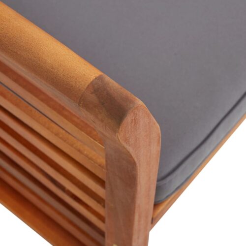 Garden Dining Chairs with Cushions 2pcs Solid Acacia Wood - Image 7