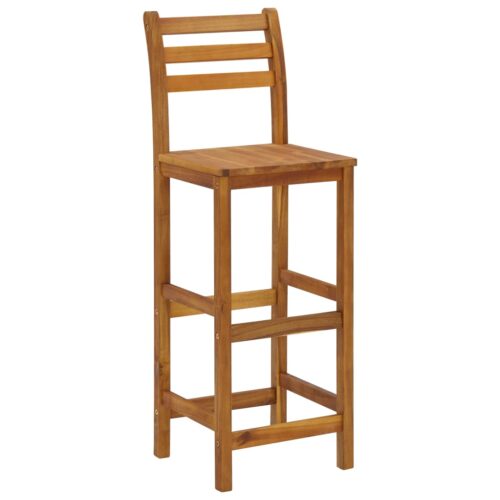 Bar Stools 4pcs Solid Acacia Wood