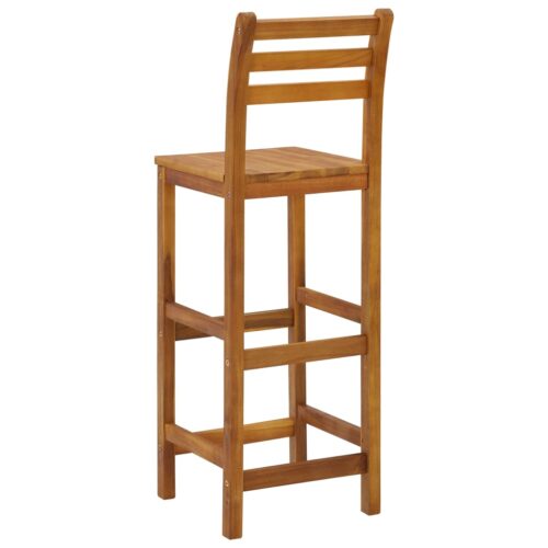 Bar Stools 4pcs Solid Acacia Wood - Image 5