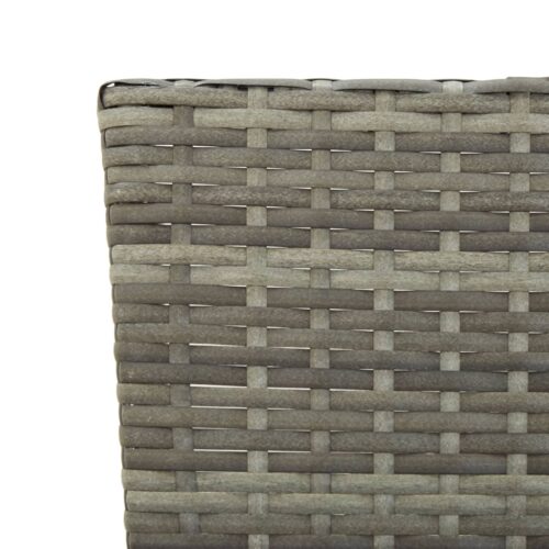 Garden Bench with Cushions 176cm Grey Poly Rattan - Image 8