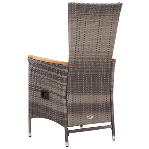 Outdoor Chairs 2pcs with Cushions Poly Rattan Grey - Image 8