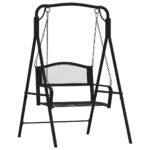 Swing Bench 124cm Black Steel