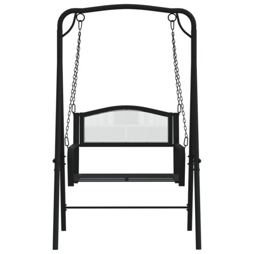 Swing Bench 124cm Black Steel - Image 3
