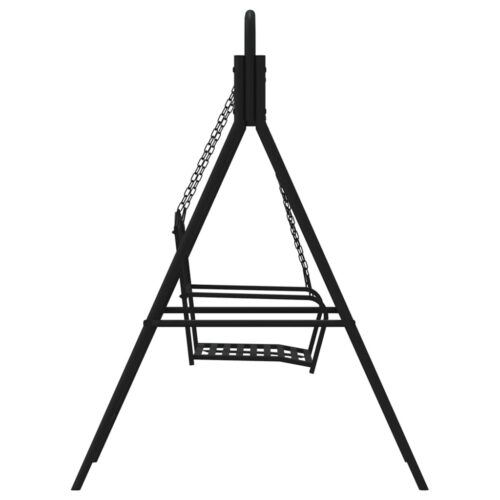 Swing Bench 124cm Black Steel - Image 4