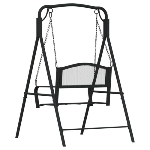 Swing Bench 124cm Black Steel - Image 5