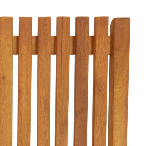 Sun Lounger with Cushion Solid Acacia Wood - Image 7
