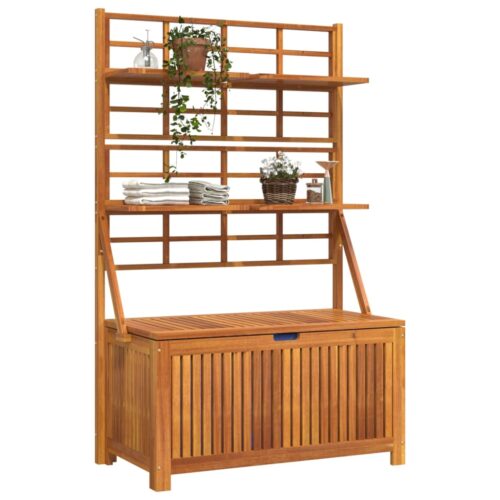 Storage Box with Trellis 99x50x160cm Solid Wood Acacia - Image 3