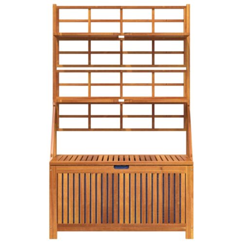 Storage Box with Trellis 99x50x160cm Solid Wood Acacia - Image 4