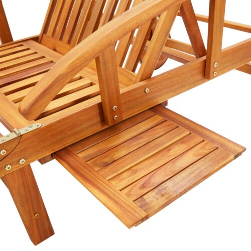 Garden Sun Lounger with Cushion Solid Wood Acacia - Image 5