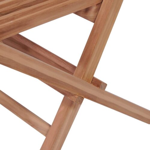 Folding Garden Chairs 4pcs Solid Teak Wood - Image 7