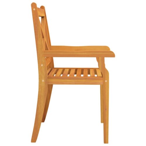 Outdoor Dining Chairs 3pcs Solid Wood Acacia - Image 5