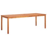 Garden Table 215x90x74cm Solid Acacia Wood