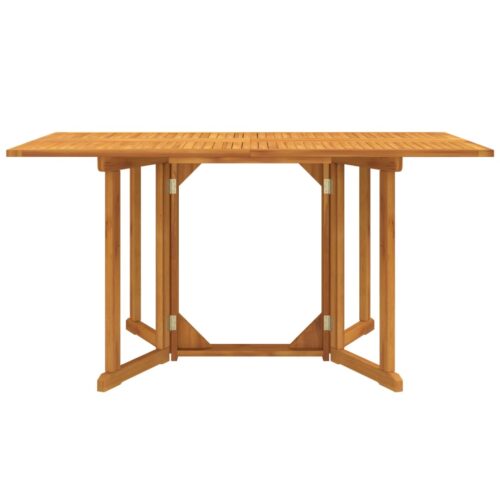 Folding Butterfly Garden Table 150x90x75cm Solid Wood Teak - Image 2