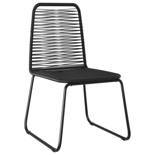 Outdoor Chairs 4pcs Poly Rattan Black - Image 2