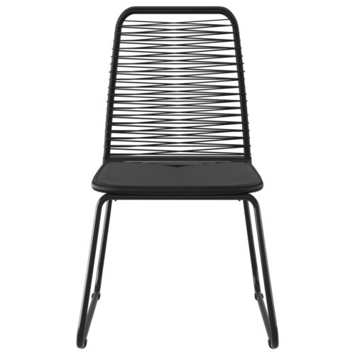 Outdoor Chairs 4pcs Poly Rattan Black - Image 3