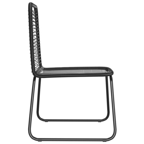 Outdoor Chairs 4pcs Poly Rattan Black - Image 4