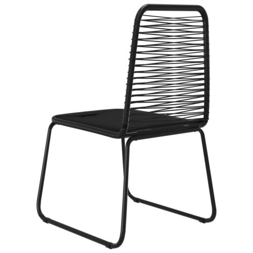 Outdoor Chairs 4pcs Poly Rattan Black - Image 5