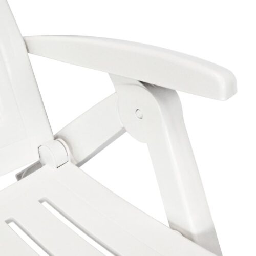 Portable Folding Outdoor Sun Lounger Garden Patio Pool Camping Beach Chair White - Image 4