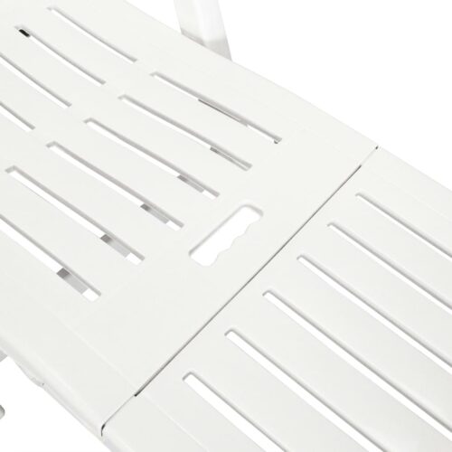 Portable Folding Outdoor Sun Lounger Garden Patio Pool Camping Beach Chair White - Image 5