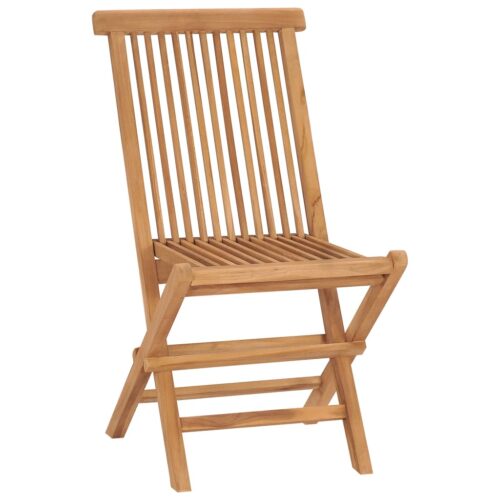 Folding Garden Chairs 4pcs Solid Wood Teak
