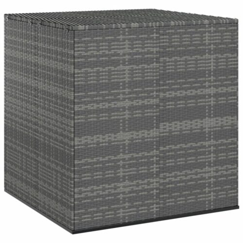 Garden Cushion Box PE Rattan 100x97.5x104cm Grey