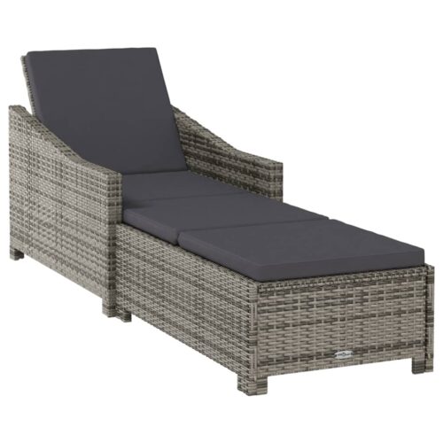 Outdoor Sun Lounger Wicker Rattan Garden Patio Pool Beach Lounge Recliner Chair