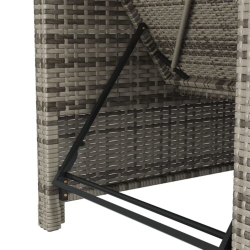 Outdoor Sun Lounger Wicker Rattan Garden Patio Pool Beach Lounge Recliner Chair - Image 6