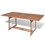 Garden Table 180x90x75cm Solid Teak Wood