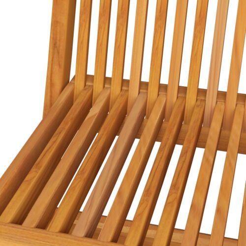 Garden Chairs with Beige Cushions 4pcs Solid Teak Wood - Image 5