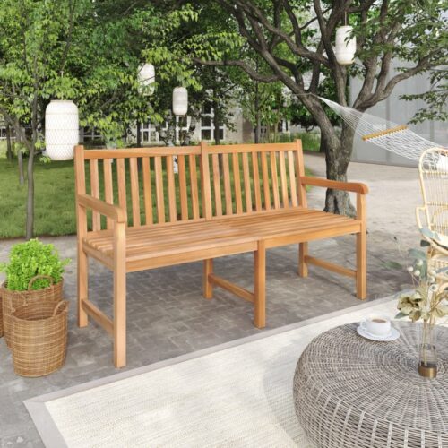 Garden Bench 150cm Solid Teak Wood - Image 8