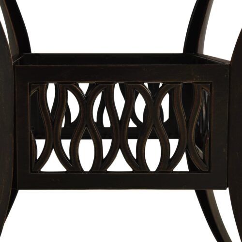 Garden Table Bronze 90x90x73cm Cast Aluminium - Image 4
