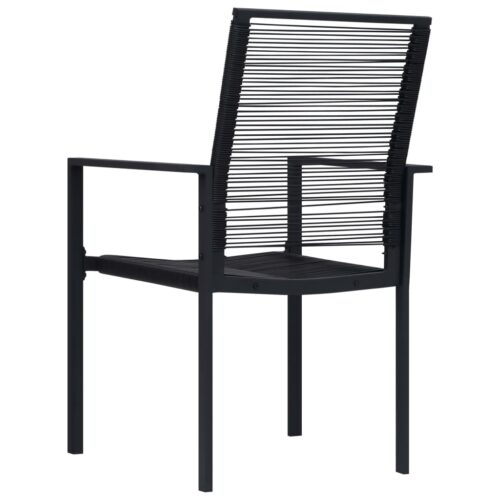 Garden Chairs 4pcs PVC Rattan Black - Image 5