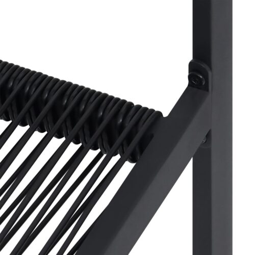 Garden Chairs 4pcs PVC Rattan Black - Image 7