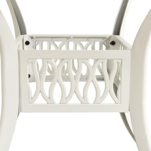 Garden Table White 90x90x73cm Cast Aluminium - Image 4