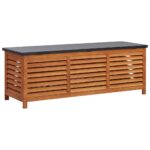 Garden Storage Box 150x50x55cm Solid Eucalyptus Wood