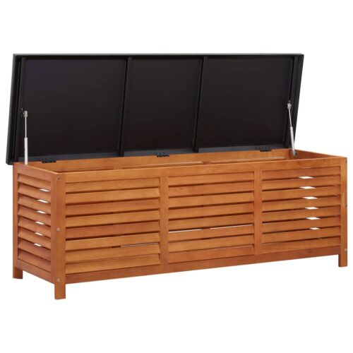Garden Storage Box 150x50x55cm Solid Eucalyptus Wood - Image 4
