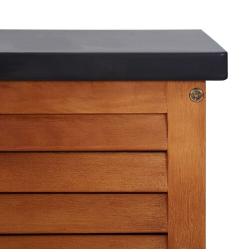 Garden Storage Box 150x50x55cm Solid Eucalyptus Wood - Image 7