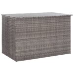 Garden Storage Box Grey 150x100x100cm Poly Rattan