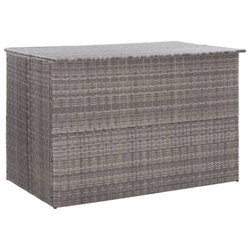 Garden Storage Box Grey 150x100x100cm Poly Rattan