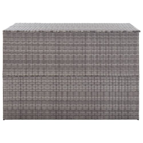 Garden Storage Box Grey 150x100x100cm Poly Rattan - Image 2