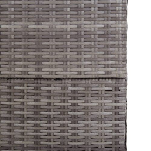 Garden Storage Box Grey 150x100x100cm Poly Rattan - Image 8