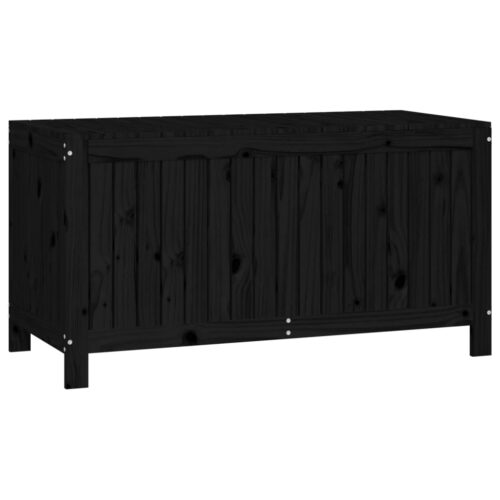 Garden Storage Box Black 121x55x64cm Solid Wood Pine - Image 5