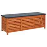 Garden Storage Box 150x50x55cm Solid Eucalyptus Wood