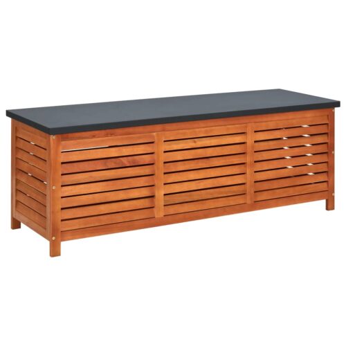 Garden Storage Box 150x50x55cm Solid Eucalyptus Wood