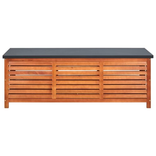 Garden Storage Box 150x50x55cm Solid Eucalyptus Wood - Image 2