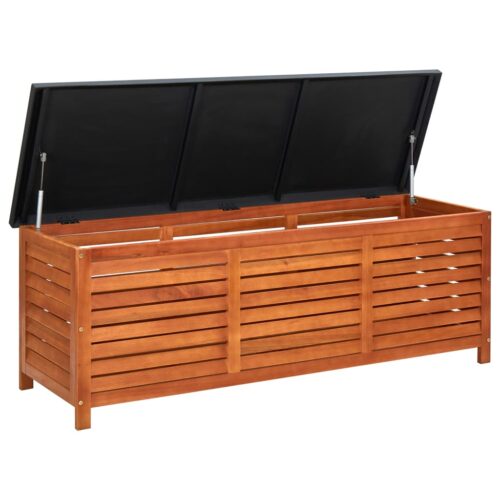 Garden Storage Box 150x50x55cm Solid Eucalyptus Wood - Image 3