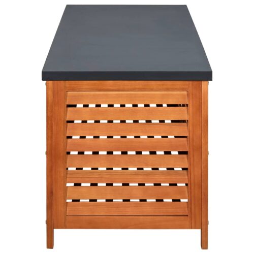 Garden Storage Box 150x50x55cm Solid Eucalyptus Wood - Image 4