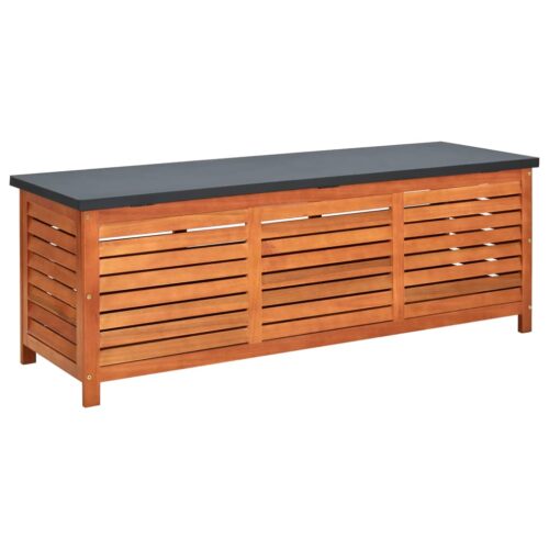 Garden Storage Box 150x50x55cm Solid Eucalyptus Wood - Image 5