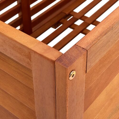 Garden Storage Box 150x50x55cm Solid Eucalyptus Wood - Image 7
